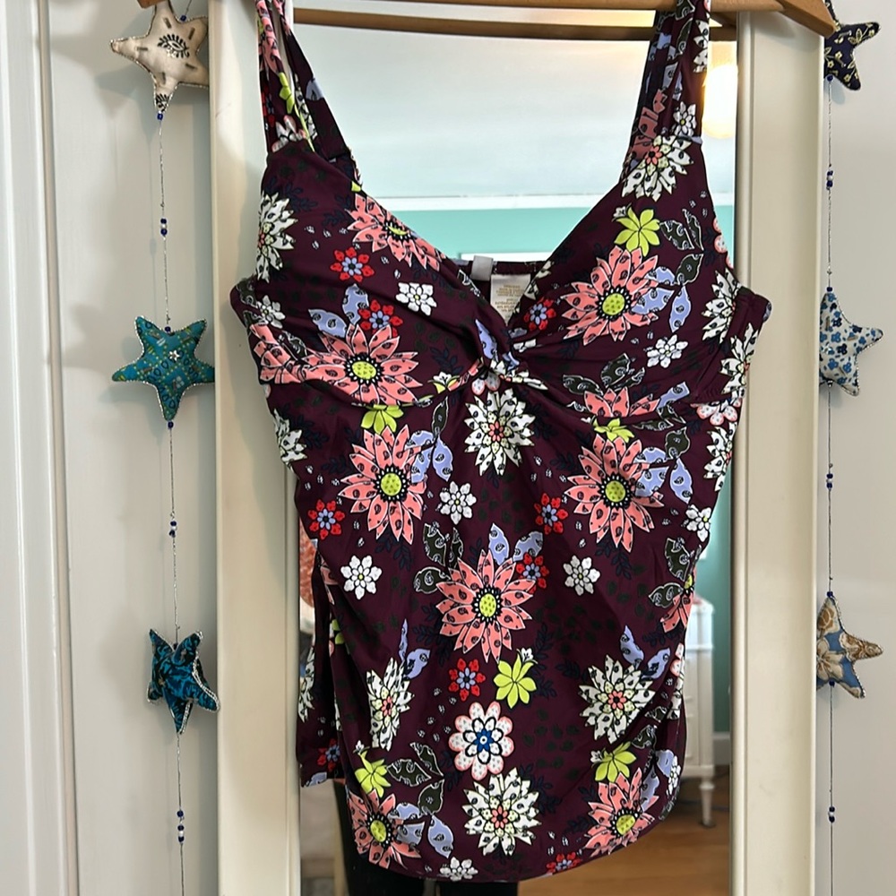 Anne Cole floral swim top 36B/34C